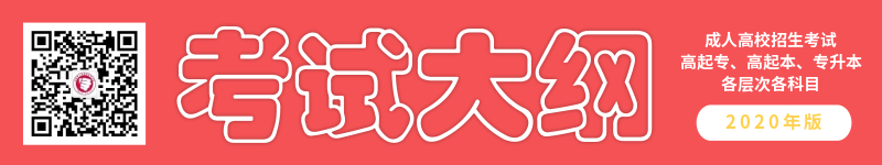 2020年福建省成人高考考試大綱